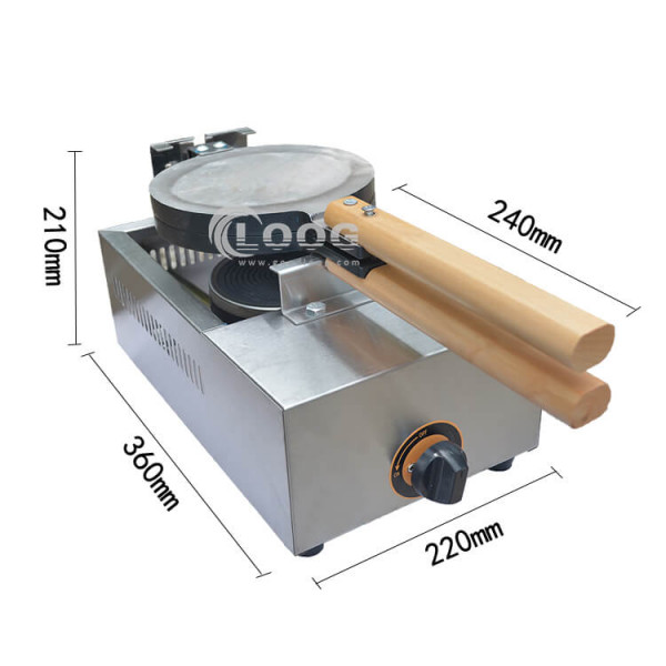 Gas waffle maker commerial single plate gas waffle machine