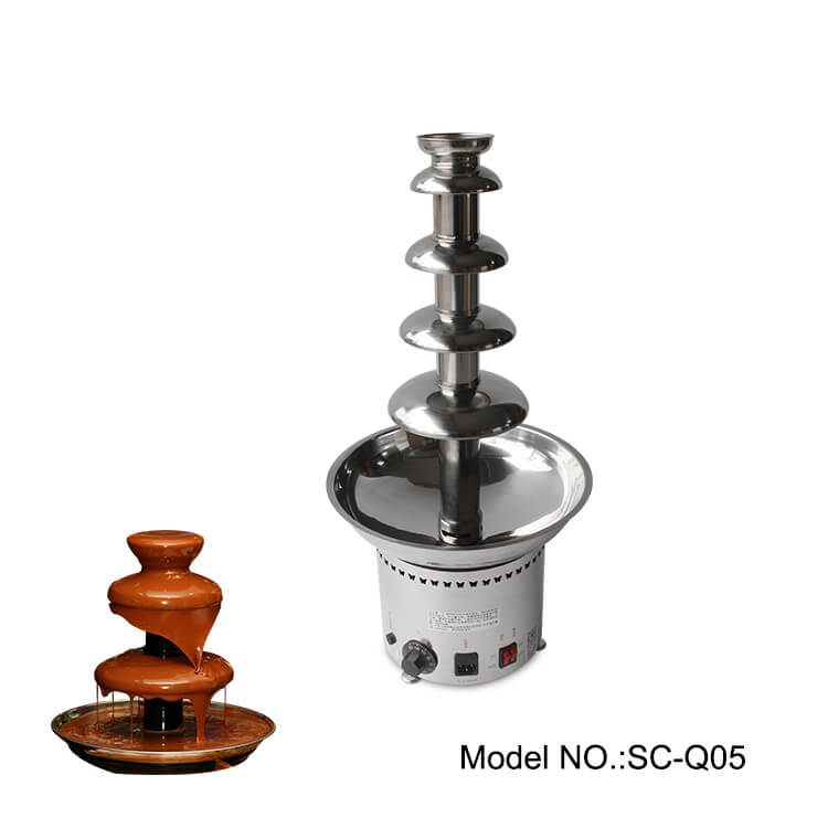 Chocolate fountain machine stainless steel with 5 layers