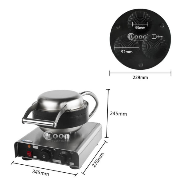 Commercial Waffle Bowl Maker With Nonstick Surface For Sale