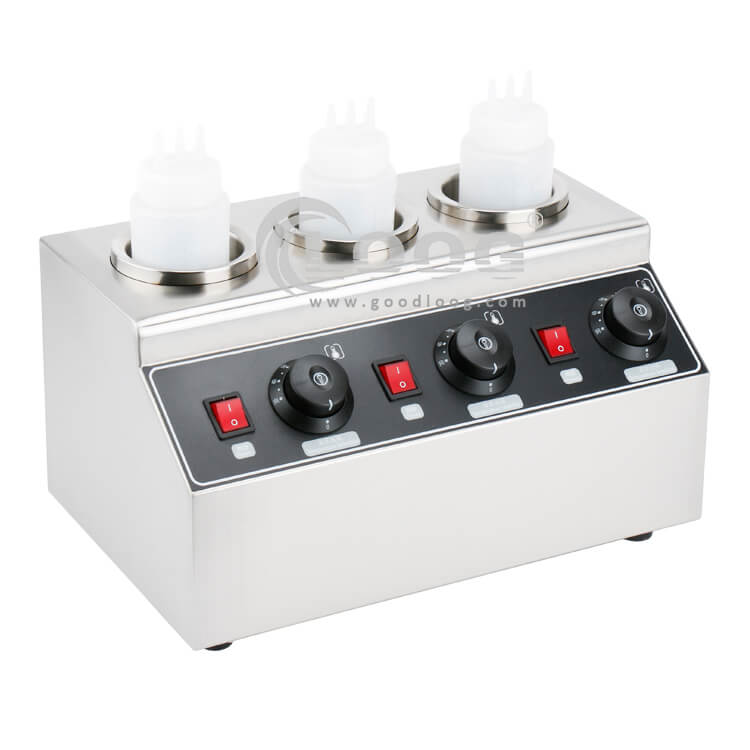 Sauce bottle warmer commercial cheese and chocolate warmer with 3