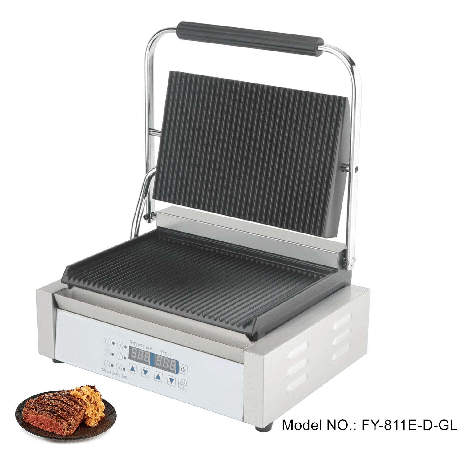 Commercial Contact Grill Digital Panini Grill for Catering Equipment