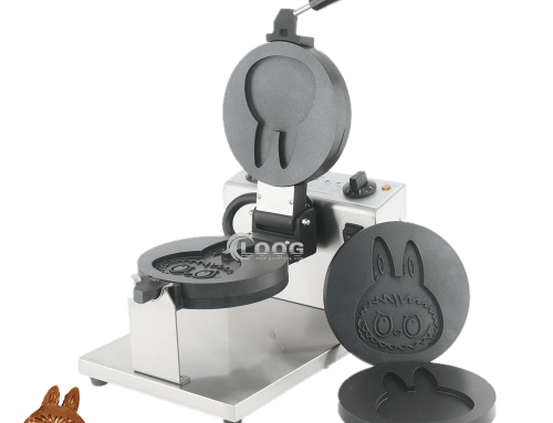 Labubu Waffle Maker Rotating Waffle Iron with Removable Plates